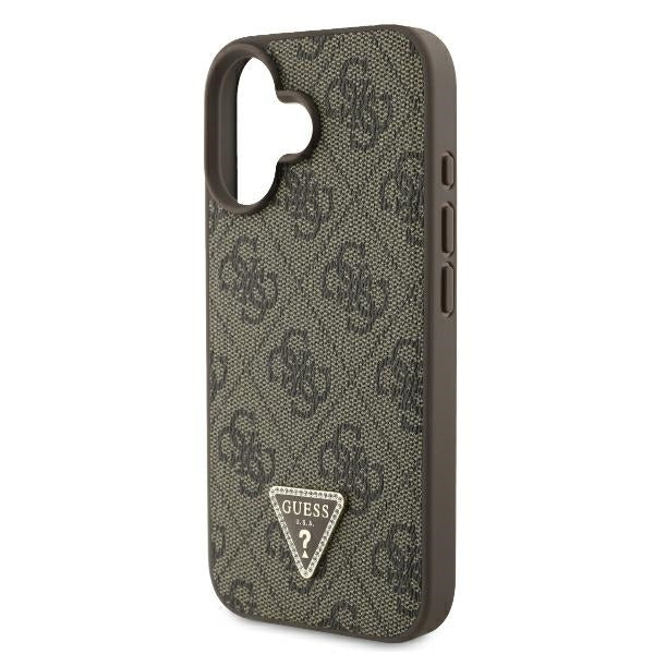 GUESS 4G Crossbody Hülle mit Kette – für iPhone 16 (Braun)
