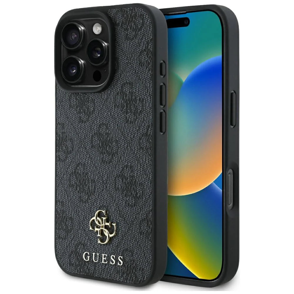 Guess 4G Logo Case – Schwarz – iPhone 16 Pro