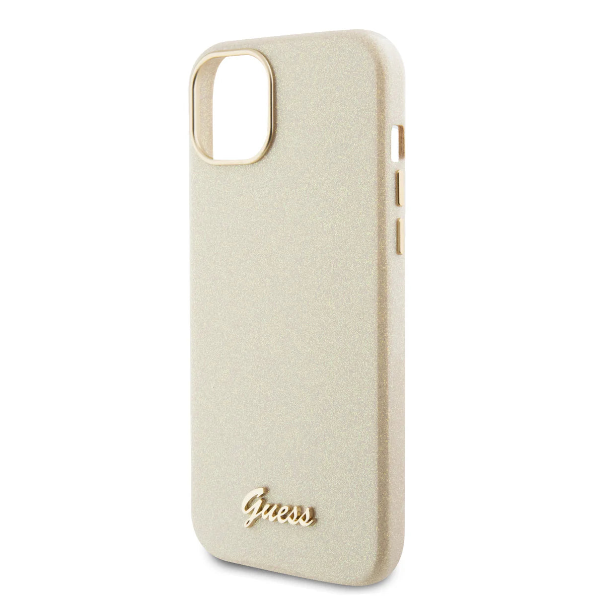 Guess Glitter Case Hülle für iPhone 15 Pro Max – Gold