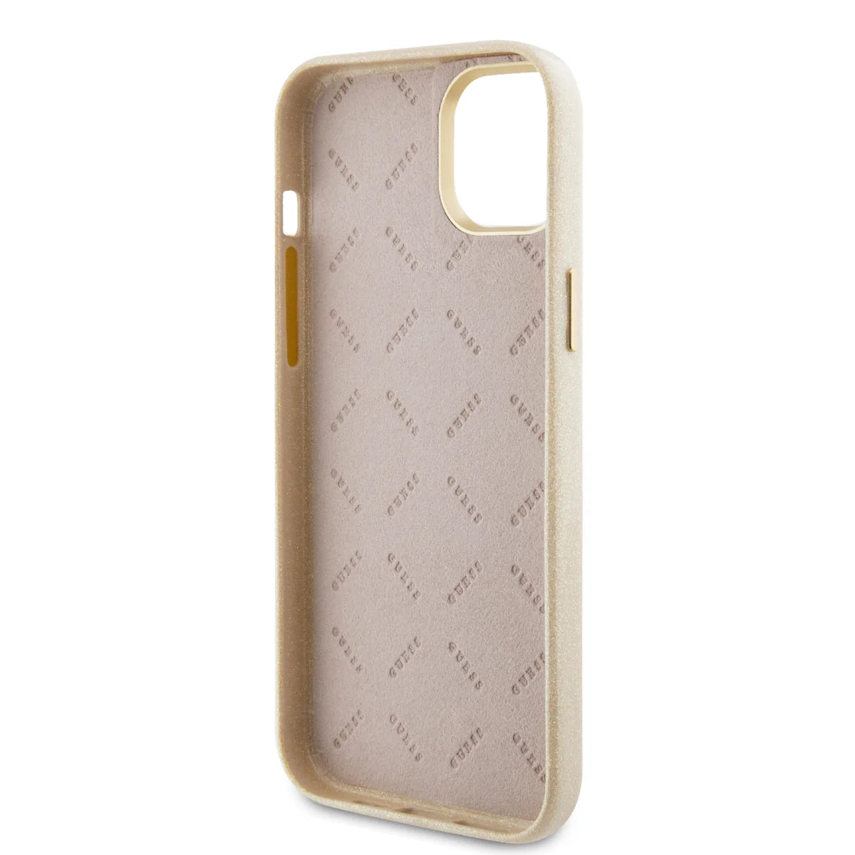 Guess Glitter Case Hülle für iPhone 15 Pro Max – Gold