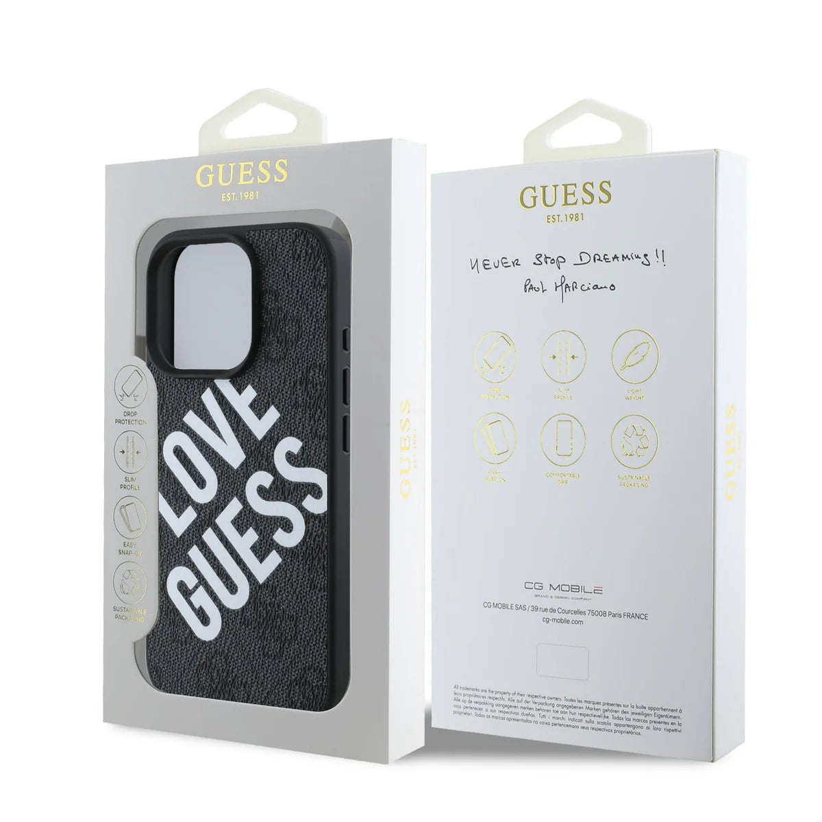 GUESS "LOVE GUESS" MagSafe Hülle für iPhone 16 Pro – Fashion trifft Funktion