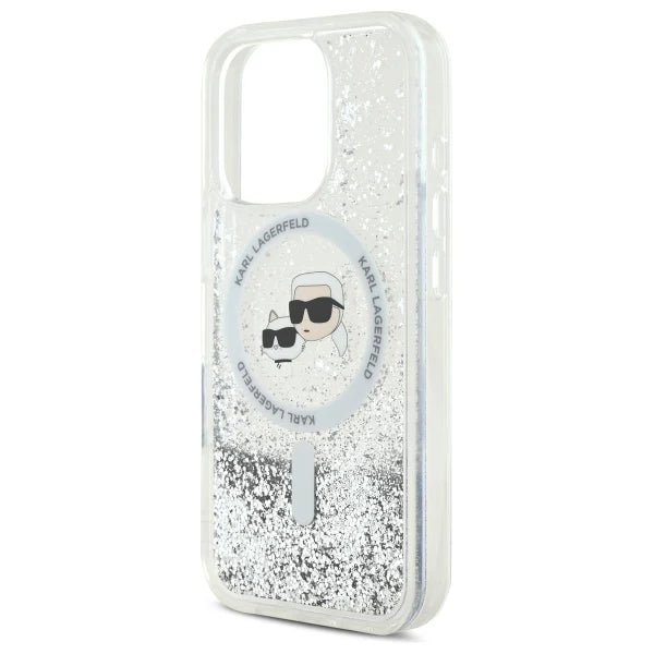 Karl Lagerfeld Glitzer Hülle iPhone 16 Pro – Silber | LimTel Accessoires