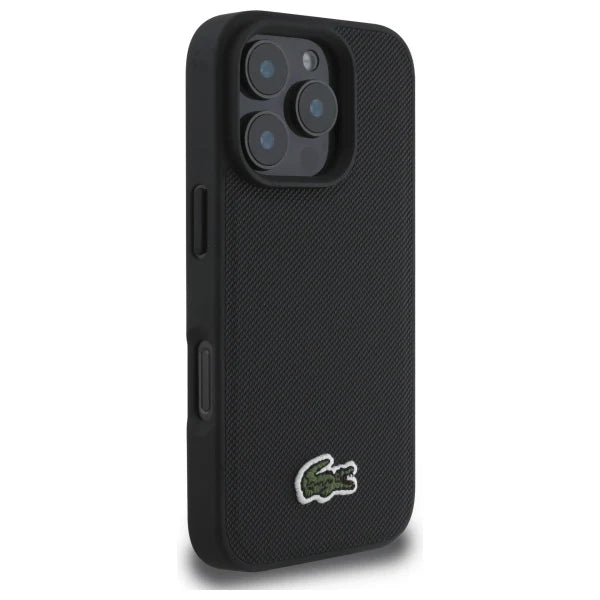 Lacoste Hülle für iPhone 16 Pro – Schwarz – Original & MagSafe-kompatibel