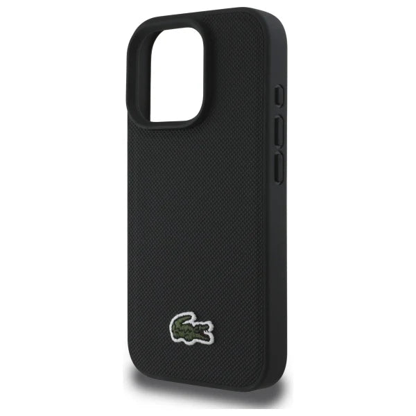 Lacoste Hülle für iPhone 16 Pro – Schwarz – Original & MagSafe-kompatibel
