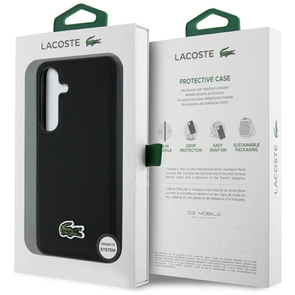 Lacoste PVC Hardcase für Samsung Galaxy S25 – Schwarz