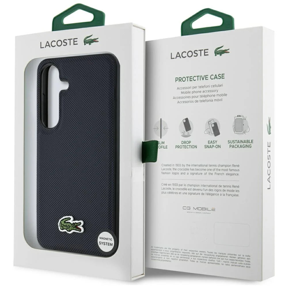 Lacoste PVC Hardcase für Samsung Galaxy S25 – Navy Blau