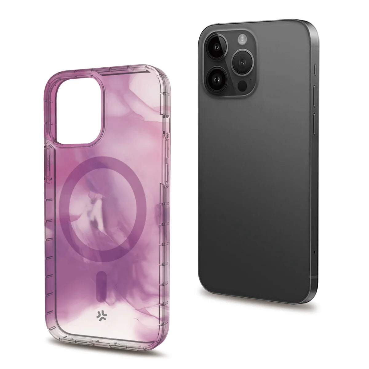 Celly MagSafe Case für iPhone 15 Pro Max – Violet Marble