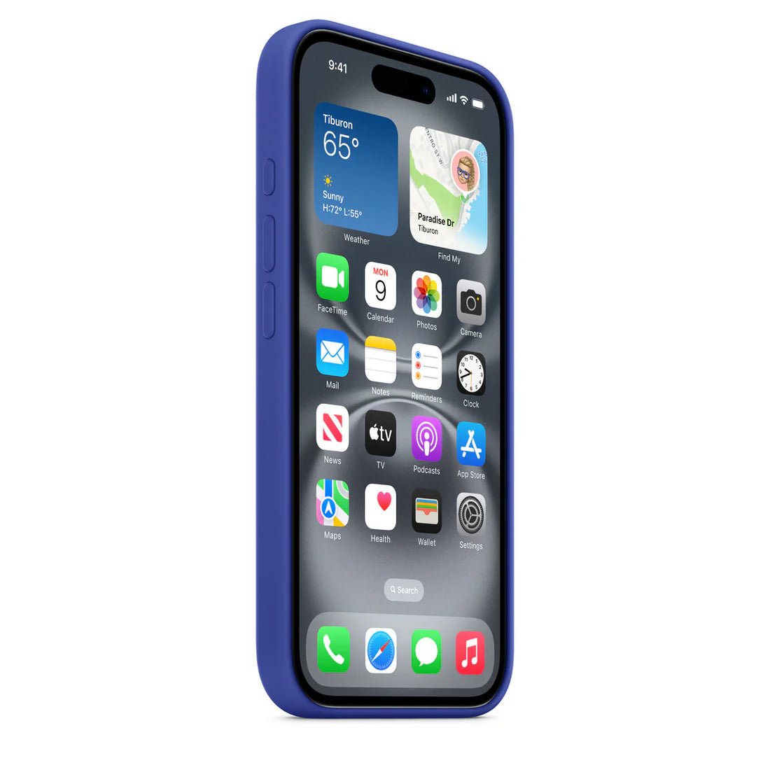 Apple Silikon Case mit MagSafe für iPhone 16 – Mitternachtsblau
