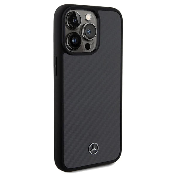 Mercedes-Benz Hardcase für iPhone 15 Pro Max – Schwarz (Carbon Look)