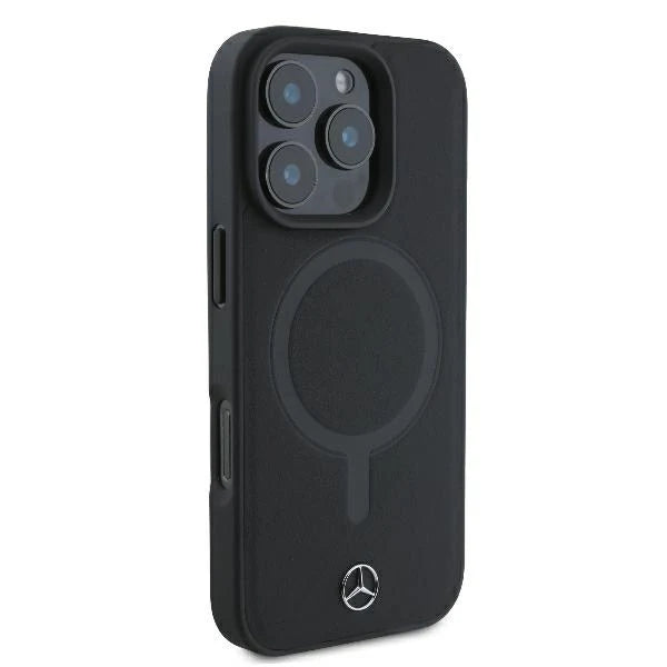 Mercedes-Benz MagSafe Hülle für iPhone 16 Pro – Schwarz mit Logo-Prägung