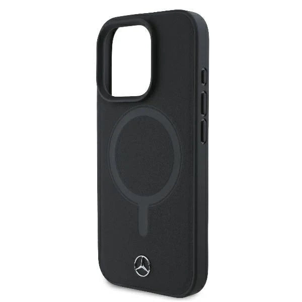 Mercedes-Benz MagSafe Hülle für iPhone 16 Pro – Schwarz mit Logo-Prägung