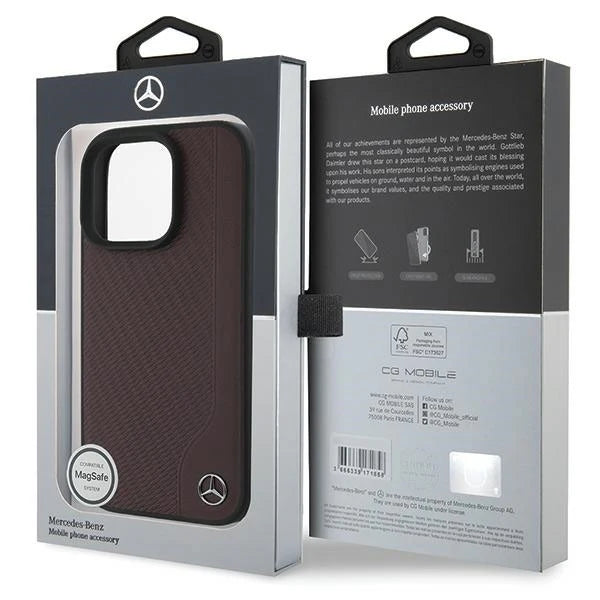 Mercedes-Benz Leder Case – Braun für iPhone 16 Pro Max
