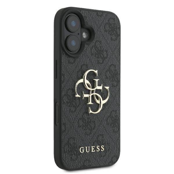 GUESS 4G Big Logo Hülle Schwarz für iPhone 16 Pro – Klassisch. Edel. Selbstbewusst