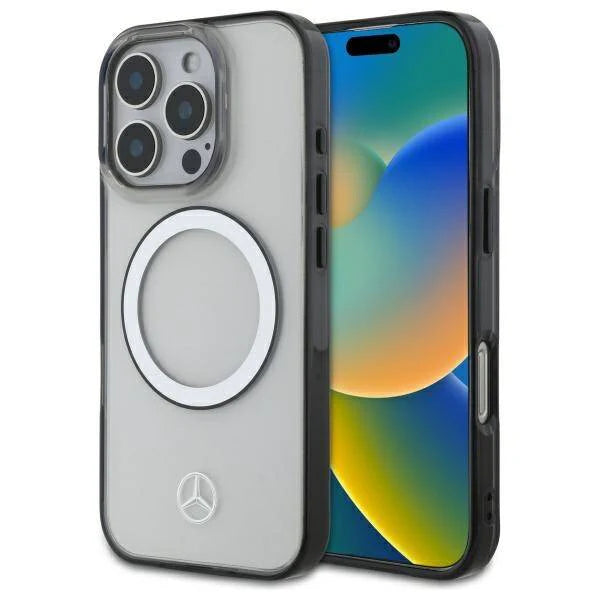 Mercedes-Benz MagSafe Hülle für iPhone 16 Pro Max – Transparent mit Logo