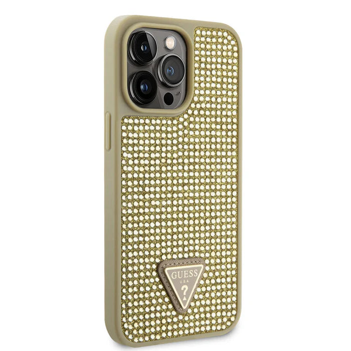 Guess 4G Glitter Case für iPhone 15 Pro Max – Gold