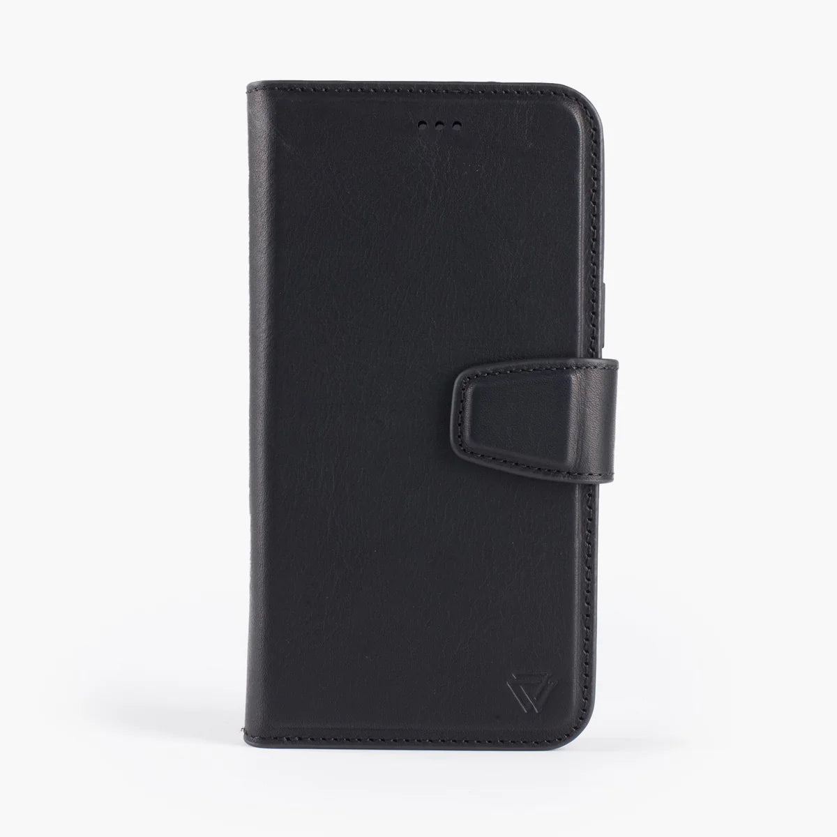 Wachikopa Echtleder 2-in-1 Book Case für iPhone 15 Pro Max – Schwarz