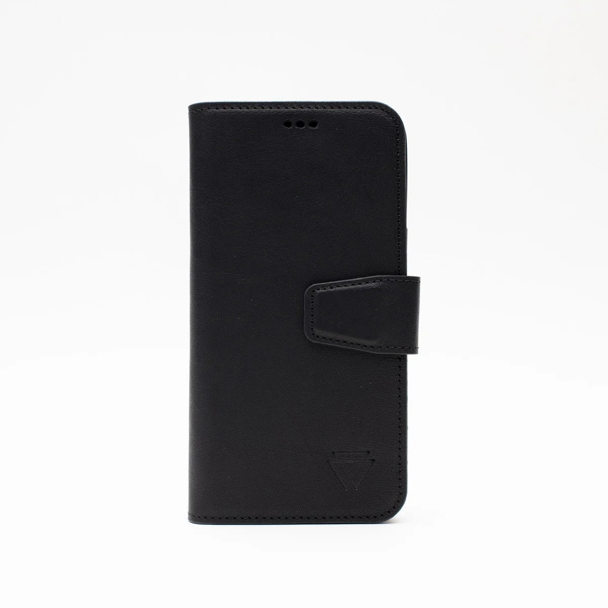 Wachikopa Echtleder Wallet Hülle für iPhone 15 Pro Max – Handgefertigt, Schwarz, Kartenfächer