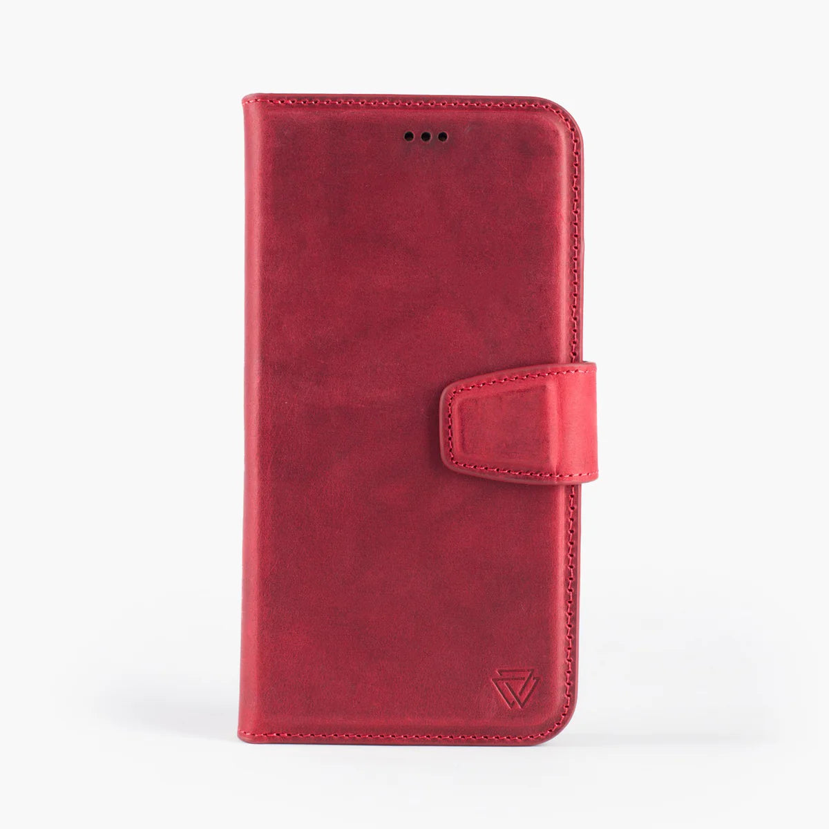 Wachikopa Echtleder 2-in-1 Book Case für iPhone 15 Pro Max – Rot