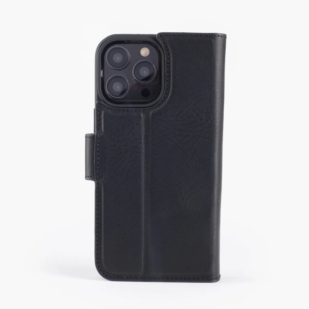 WACHIKOPA® Echtleder Hülle – Schwarz für iPhone 16 Pro Max
