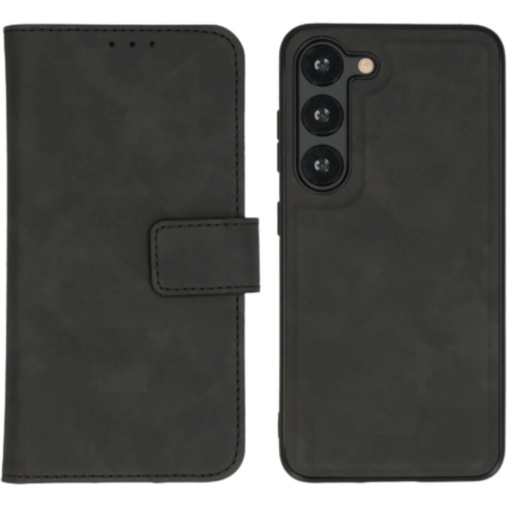 Wachikops Echtleder Wallet Case für Samsung Galaxy S25 – Schwarz