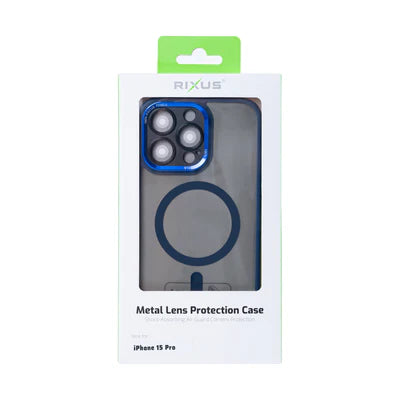 MagSafe Hülle Blau mit Metall-Kameraschutz – iPhone 15 Pro