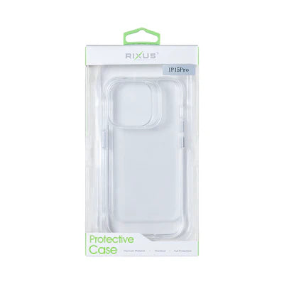 RIXUS Clear Case – Transparente Hülle für iPhone 15 Pro (ohne MagSafe)