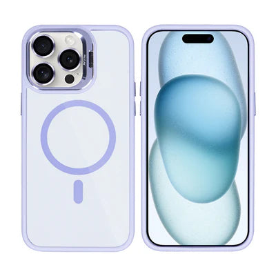 MagSafe Hülle Transparent Helllila mit Kameraschutz – für iPhone 15 Pro