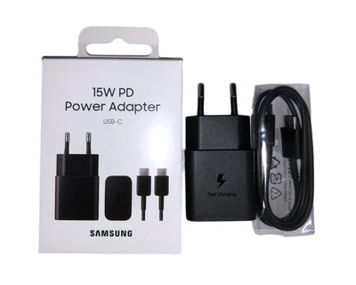 Samsung 15W Power Adapter mit USB-C Kabel – Schnelles & sicheres Laden