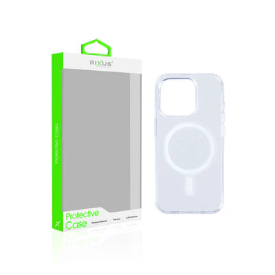 RIXUS MagSafe Hülle – Transparentes Clear Case für iPhone 15 Pro