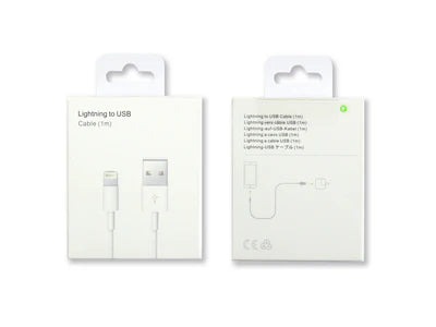 Lightning auf USB-A Ladekabel (kompatibel) – 1 m, Weiß