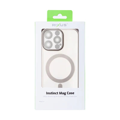 RIXUS Magnet Case – Titanium Gray | Transparentes MagSafe Case für iPhone 15 Pro Max