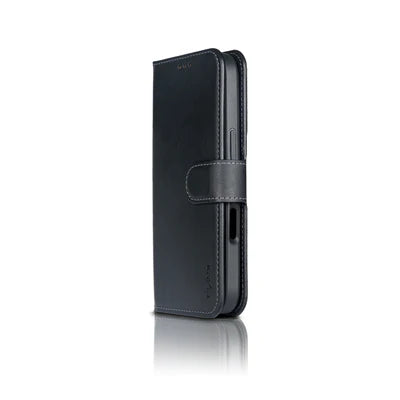 RIXUS 2-in-1 Leder-Wallet Hülle für iPhone 16 Pro Max – Schwarz