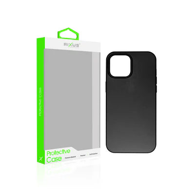 RIXUS Soft Touch Case – Schwarz für iPhone 15 Pro