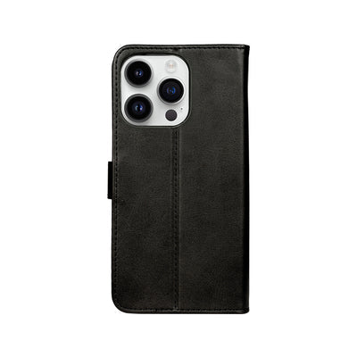 Leder-Wallet Case – Braun/Schwarz Für iPhone 14 Pro | Klassisch & Praktisch
