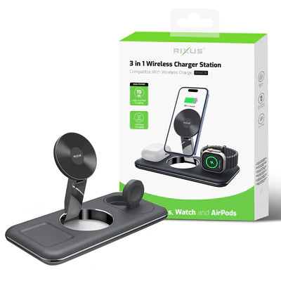 RIXUS 3-in-1 Kabellose Ladestation