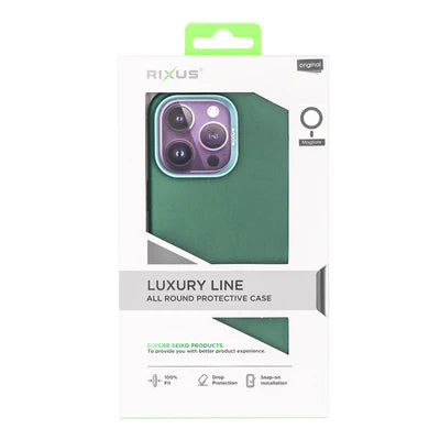 RIXUS Luxury Line Schutzhülle in Grün – für iPhone 14 Pro