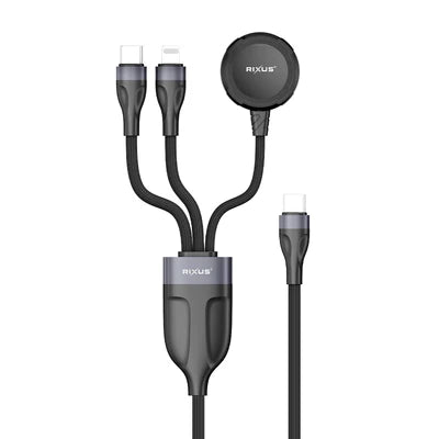 RIXUS 3-in-1 Ladegerät für Smartphone, Watch & Tablet (1.2m)