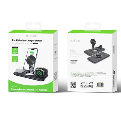 RIXUS 3-in-1 Kabellose Ladestation