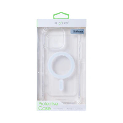 RIXUS Transparente MagSafe Hülle für iPhone 16 Pro Max – Stoßfest & Klar