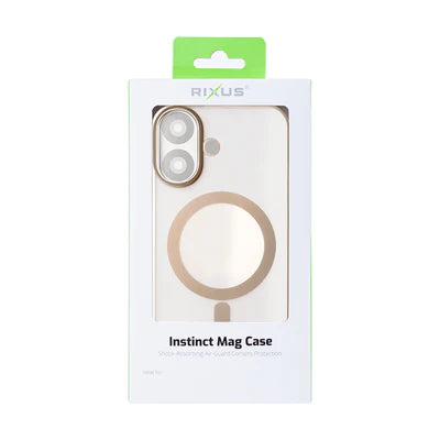 RIXUS MagSafe Hülle für iPhone 16 – Desert Titanium