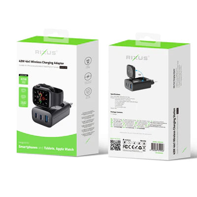 Rixus 43W 4in1 Wireless Charging Adapter
