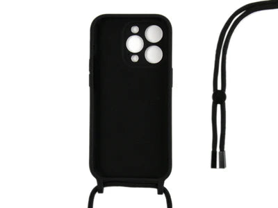 RIXUS Crossbody Case mit Kameraschutz – Schwarz – für iPhone 14 Pro