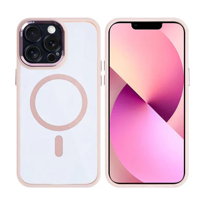 RIXUS iPhone 13 Pro Max Hülle mit MagSafe und Metall-Kameraschutz – Roségold