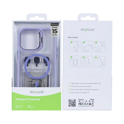 iPhone 15 Pro Max Hülle mit Kameraschutzglas – MagSafe‑kompatibel