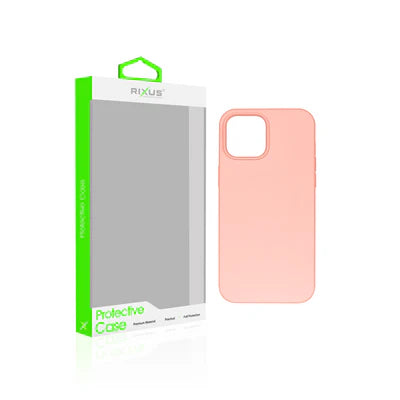 RIXUS Soft Touch Case – Pfirsichrosa für iPhone 15 Pro