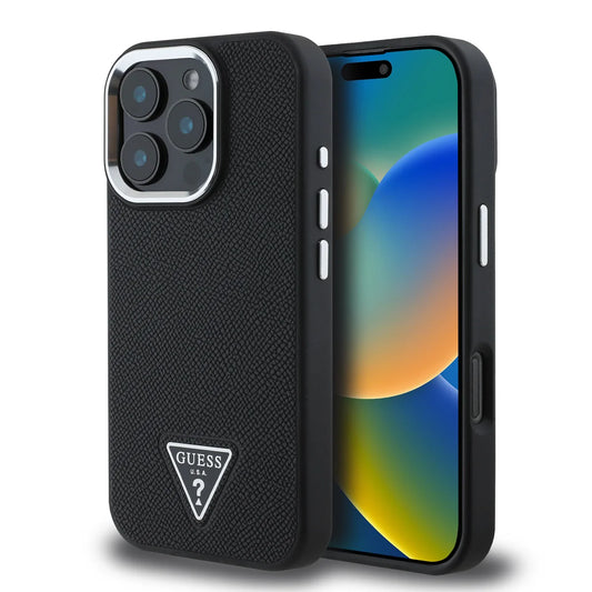 Guess Hülle für iPhone 16 Pro Max – Schwarzes Design mit Logo