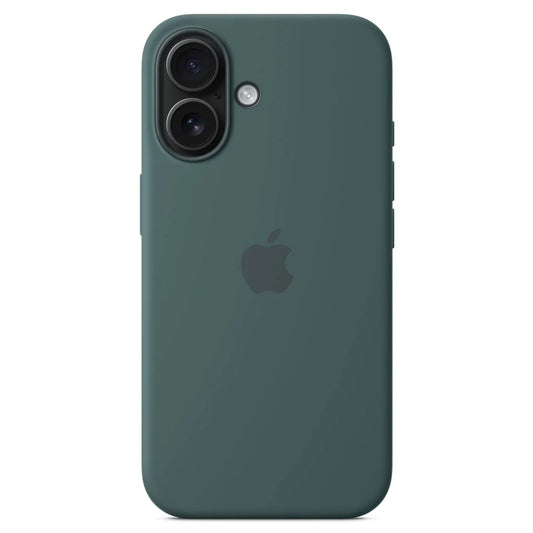 Apple Silikon Case mit MagSafe für iPhone 16 – Lake Green