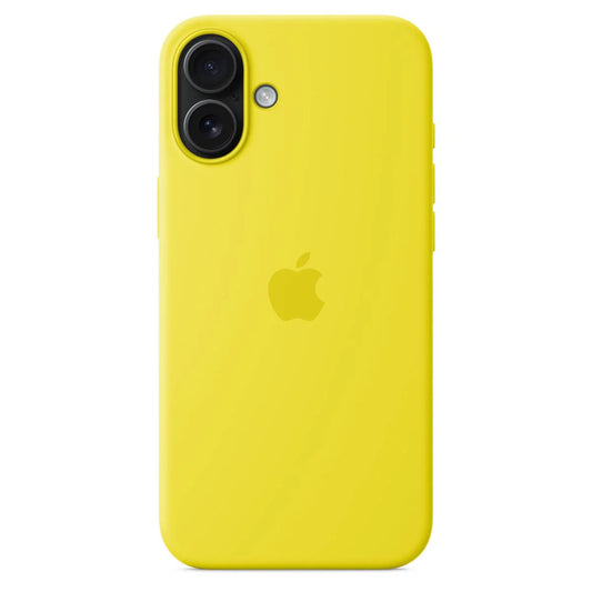 Apple Silikon Case mit MagSafe für iPhone 16 – Star Fruit (Gelb)