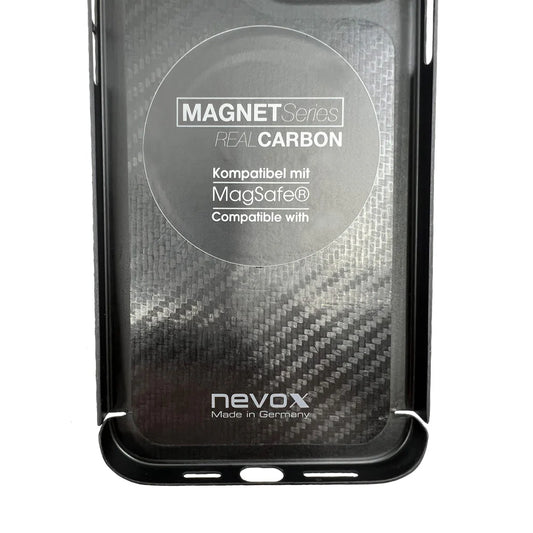 Nevox Magnet Series Carbon Case mit MagSafe für iPhone 16 – Echt-Carbon, Made in Germany