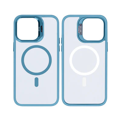 RIXUS Metal Lens Protection MagSafe Case für iPhone 13 – Blau